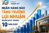 Lợi nhuận nhiều ngân hàng tăng 30 - 50 lần trong 10 năm qua: Lộ diện nhà băng bứt tốc nhanh nhất