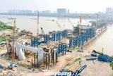 Đại công trường cầu Trần Hưng Đạo tăng tốc trước mùa mưa lũ