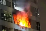 Cháy căn hộ tầng 9 chung cư ở Hà Nội, 3 mẹ con thoát nạn
