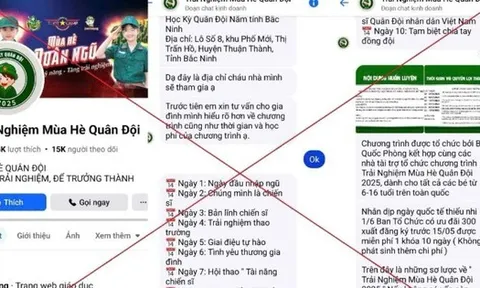 Đăng ký Trại Hè quân đội miễn phí trên MXH, nhiều người bị chiếm đoạt số tiền lớn