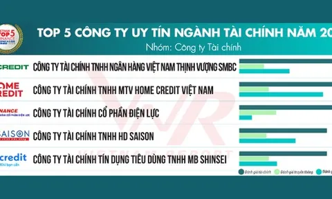Top 5 công ty tài chính uy tín năm 2025: FE Credit tiếp tục dẫn đầu, toàn ngành phục hồi, kiểm soát nợ xấu tốt hơn