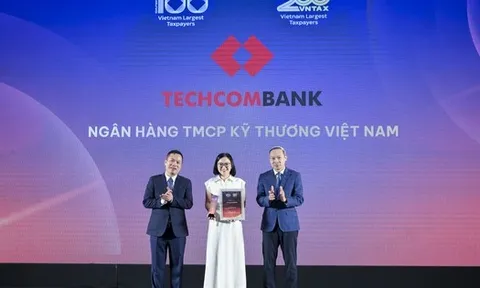 Techcombank là ngân hàng tư nhân nộp ngân sách nhiều nhất Việt Nam ba năm liên tiếp