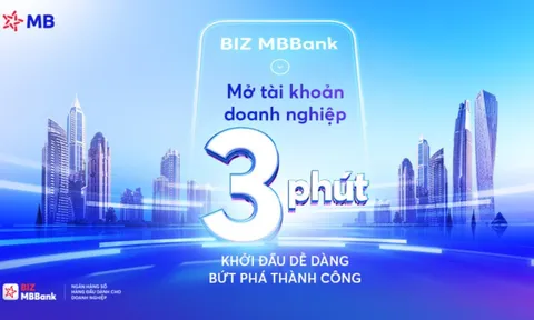 BIZ MBBank: 3 phút sở hữu tài khoản trực tuyến, doanh nghiệp không cần đến ngân hàng