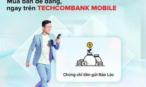 Chứng chỉ tiền gửi Bảo Lộc Techcombank - Sở hữu càng lâu, lợi suất càng hấp dẫn