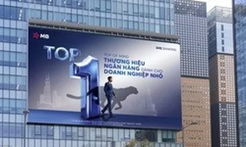 MB đạt Top 1 khảo sát thương hiệu ngân hàng được nhận biết thương hiệu đầu tiên ở nhóm doanh nghiệp nhỏ