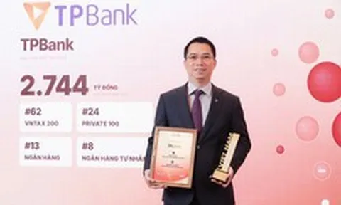 TPBank lọt Top 8 ngân hàng tư nhân nộp ngân sách lớn nhất, ghi dấu mốc đóng góp cao nhất từ trước đến nay