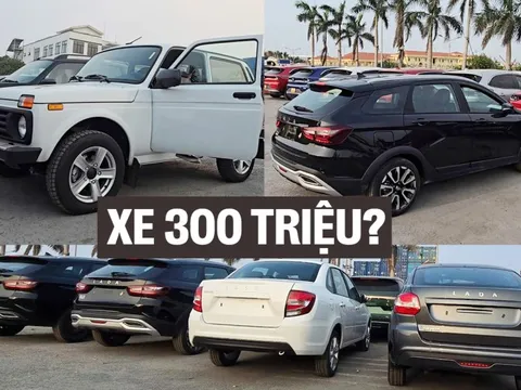 Ảnh thực tế lô ô tô Nga giá dự kiến từ 360 triệu đồng đã về Việt Nam: Có SUV kiểu Jimny, sedan cùng cỡ Attrage