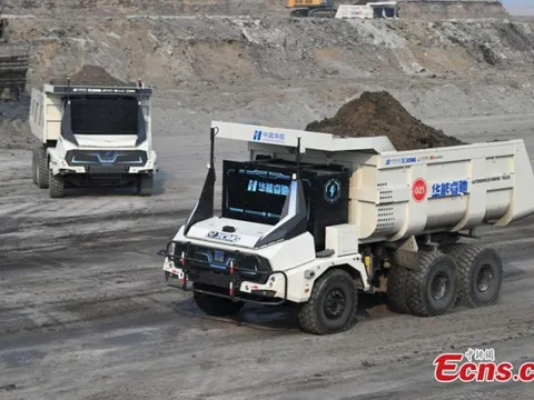 Đoàn xe tải đặc biệt của Trung Quốc chính thức vận hành: không buồng lái, không người lái, hoạt động không nghỉ 24/7