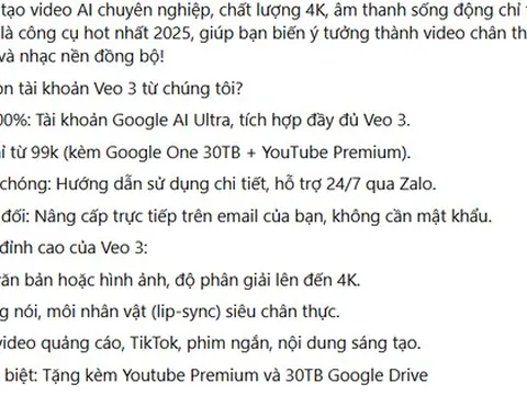 Mua tài khoản tạo video AI Veo3, Midjourney giá rẻ, cẩn thận rủi ro