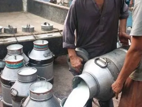 Đột kích một nhà máy, công an triệt phá đường dây sản xuất sữa giả từ hóa chất, tịch thu máy trộn công nghiệp, dầu thực vật kém chất lượng và hàng trăm lít nước bẩn