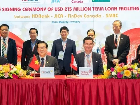 HDBank ký kết khoản vay hợp vốn 215 triệu USD với ba định chế tài chính hàng đầu quốc tế
