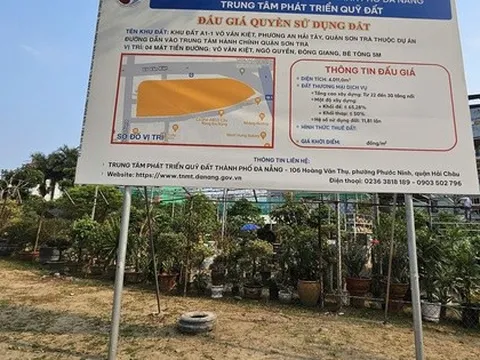 Đà Nẵng đấu giá khu đất vàng 4 mặt tiền, khởi điểm hơn 600 tỉ đồng