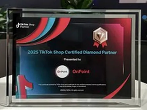 OnPoint được vinh danh “Đối tác Kim cương Xuất sắc” của TikTok Shop