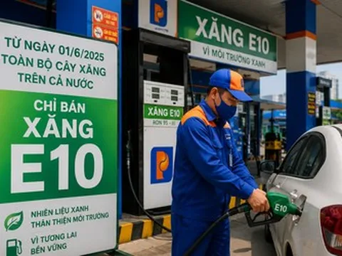 Từ ngày 1/6, cả nước chỉ bán xăng E10