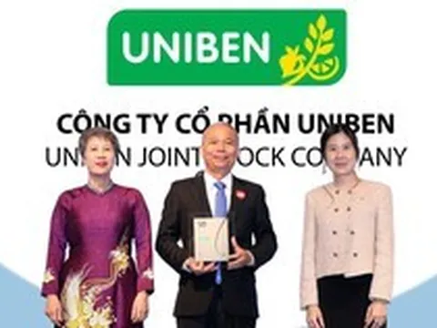 Uniben lần thứ 2 được vinh danh Top doanh nghiệp phát triển bền vững
