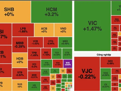 Rung lắc cuối phiên, VN-Index giảm nhẹ sau một ngày giằng co