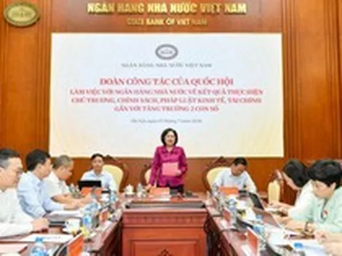 Phó Chủ tịch Quốc hội Nguyễn Thị Hồng đề nghị Ngân hàng Nhà nước giữ vững ổn định vĩ mô, kiểm soát lạm phát, đồng thời đảm bảo thúc đẩy tăng trưởng kinh tế 2 con số