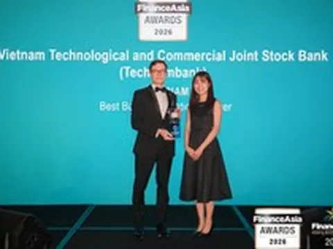 Techcombank lập kỷ lục 4 năm liên tiếp được vinh danh "Ngân hàng tốt nhất Việt Nam" bởi FinanceAsia