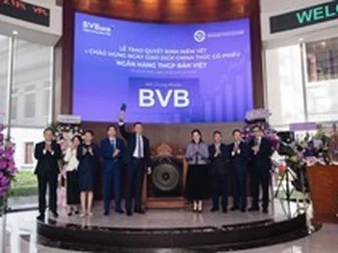 BVBank chính thức niêm yết cổ phiếu BVB trên sàn HoSE từ hôm nay 21/7