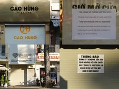 Ảnh: Hàng loạt cửa hàng kinh doanh kim cương tại TP.HCM đồng loạt tạm ngừng hoạt động
