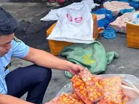 Phát hiện xe tải chở gần 17 tấn trứng non, lòng heo... không rõ nguồn gốc