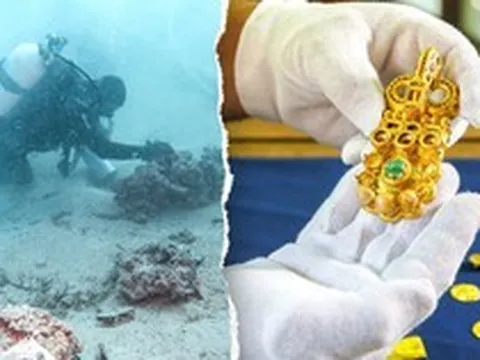 Phát hiện kho vàng 'khủng' bên trong xác tàu cổ dưới đáy biển hơn 1.300 năm