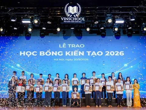 Học bổng Kiến tạo mùa 6 của Vinschool: Trao cơ hội để học sinh kiến tạo tương lai