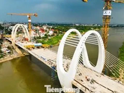 Hà Nội: Diện mạo cầu Đuống mới vừa hợp long