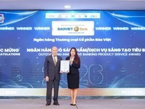 BAOVIET Bank được vinh danh “Ngân hàng có sản phẩm dịch vụ sáng tạo tiêu biểu 2026”