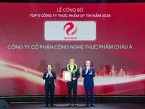 AFOTECH được vinh danh trong TOP 03 Công ty uy tín ngành Thực phẩm – Đồ uống năm 2026