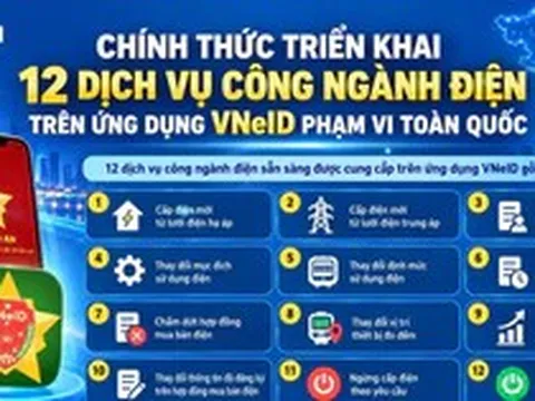 EVN triển khai 12 dịch vụ công trên ứng dụng VNeID