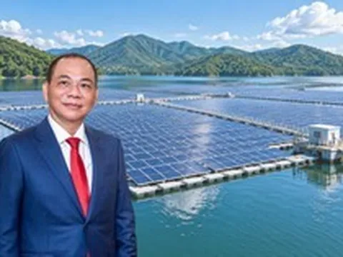 Tỷ phú Phạm Nhật Vượng sẽ lắp gần 800.000 tấm pin trên 1.800ha hồ thủy điện ở Tây Bắc
